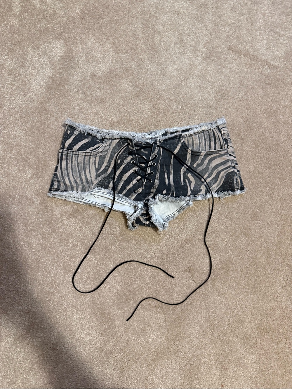 Zebra micro shorts